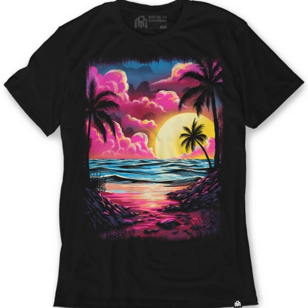Into the AM black Sunset Graphic Tshirt